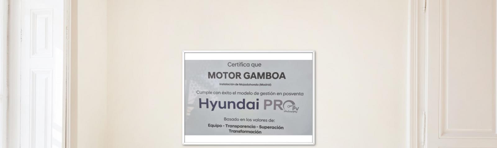 Motor Gamboa Majadahonda recibe la certificación Hyundai Pro Philosophy