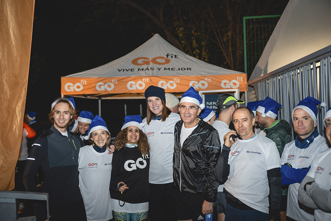 Participante de entrenamiento Hyundai & GO fit runners en navidad